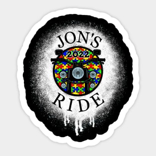 JON'S RIDE 2022 Autism Awareness for AUTISM SPEAKS Sticker